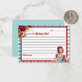 Bデークラシックカード用誕生日ブルーアドバイス ノートカード