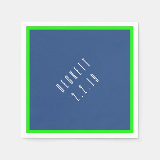 Bバー（ユダヤ教の）バル・ミツバーナフキン スタンダードカクテルナプキン (正面)