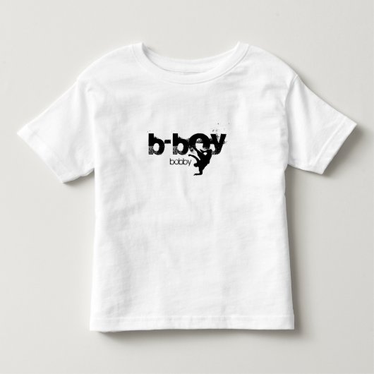 bパーソナライズされたボーイのシャツ「名前を追加する」 トドラーTシャツ (正面)