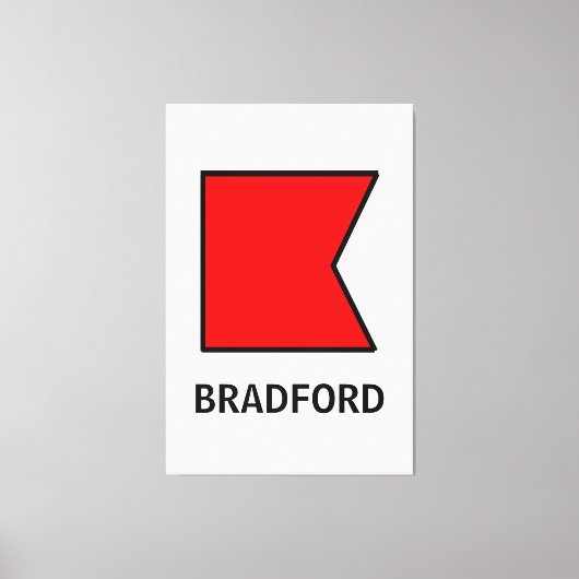 Bファミリ名フラ航海のグ キャンバスプリント (正面)