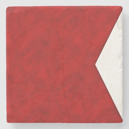 Bブラボー水彩信号航海の海上国旗 ストーンコースター (正面)