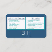 Bホリスティックヘルスビズカード 名刺 (裏面)