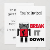 Bボーイブームボックスロボット ブレイク・イット・ダウン 招待状 (正面/裏面)