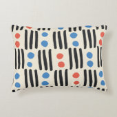 bモダンの点とストライプの継ぎ目のないパターン アクセントクッション (正面)