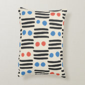 bモダンの点とストライプの継ぎ目のないパターン アクセントクッション (裏面(縦))