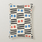 bモダンの点とストライプの継ぎ目のないパターン アクセントクッション (正面(垂直))