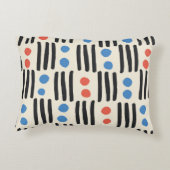 bモダンの点とストライプの継ぎ目のないパターン アクセントクッション (裏面)