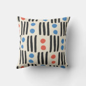 bモダンの点とストライプの継ぎ目のないパターン クッション (裏面)