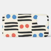 bモダンの点とストライプの継ぎ目のないパターン Case-Mate iPhoneケース (裏面 (横))