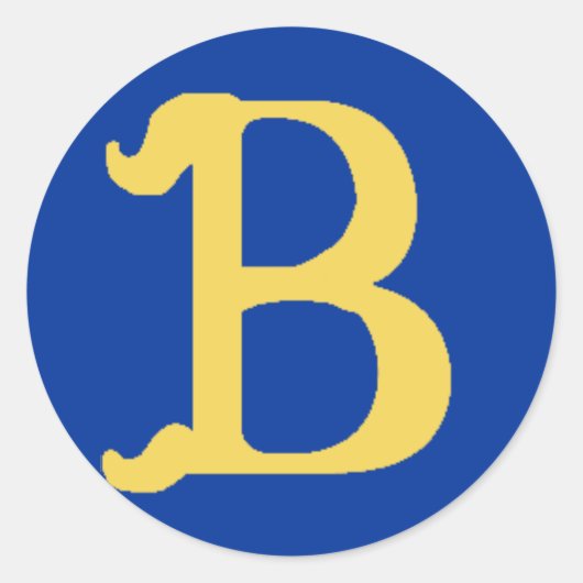 Bモノグラムの文字の付いた大きなシール ラウンドシール (正面)