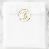 Bモノグラムフェイク金ゴールド封筒又はビーフシール ラウンドシール (バッグ)