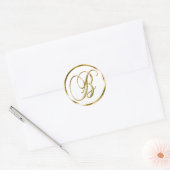 Bモノグラムフェイク金ゴールド封筒又はビーフシール ラウンドシール (封筒)
