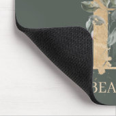 Bモノグラムフローラパーソナライズされたマウスパッド マウスパッド (コーナー)