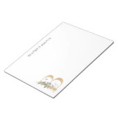 Bモノグラムフローラパーソナライズされたメモ帳 ノートパッド (アングル)