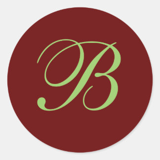 Bモノグラム封筒用シール ラウンドシール