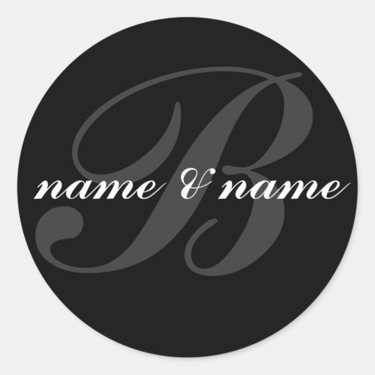 bモノグラム標識 ラウンドシール (正面)