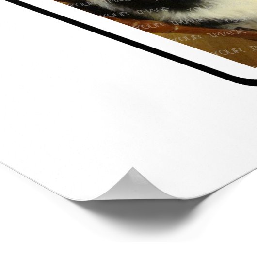 Bモノグラム独自の8カスタム枚フォトコラージュを作成 ポスター (角)