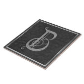 Bモノグラム「中世グレーストーン」セラミックタイル タイル (側面)