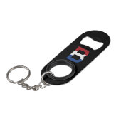 Bモノグラムbk bocnt上のNLDフラグにオーバーレイ キーホルダー栓抜き (正面アングル)