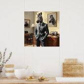 Bユニーク.スーツを着たシブ絵画ラ ポスター (キッチン)