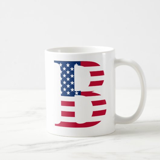 Bレターパトリオティックホワイト11オズクラシックマグ コーヒーマグカップ (右)