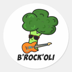 Bロックオーリおもしろいロッカーブロッコリープン ラウンドシール