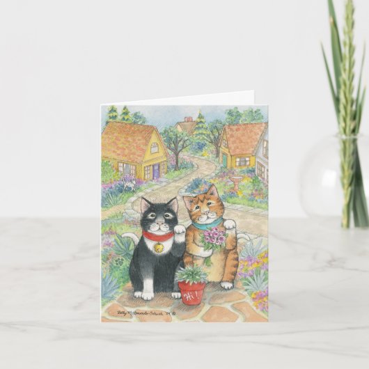 B及びT #51の友好的なこんにちはのノート カード (正面)