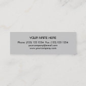 B及びW 2の名刺の灰色の細い巡回して下さい スキニー名刺 (裏面)