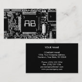 B及びW 2'をモノグラムの名刺のテンプレート巡回して下さい 名刺 (正面/裏面)