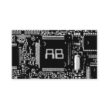 B及びW 2'をモノグラムの名刺のテンプレート巡回して下さい