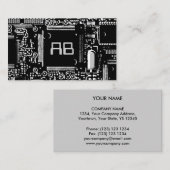 B及びW 2'をモノグラムの名刺の灰色巡回して下さい 名刺 (正面/裏面)