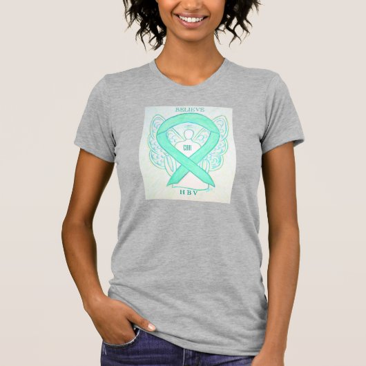 B型肝炎(HBV)玉認識度リボンシャツ Tシャツ (正面)