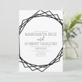 B幾何モダン白黒結婚ズ 招待状 (スタンド正面)