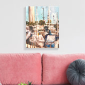 B波止場、ベイに入絵画れTherese Kramer キャンバスプリント (インサイチュ (リビング))