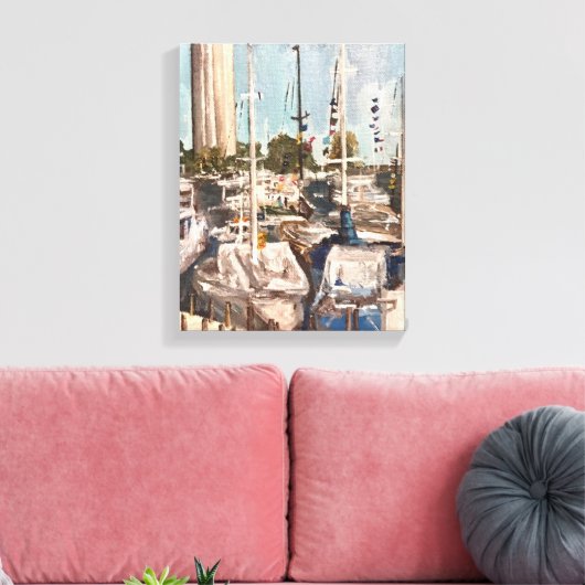 B波止場、Put in Bay キャンバスプリント (インサイチュ (リビング))