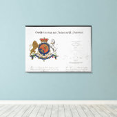 B王国の統一された王の素晴らし紋章 キャンバスプリント (インサイチュ (ウッドフロア))