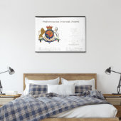 B王国の統一された王の素晴らし紋章 キャンバスプリント (インサイチュ (寝室))