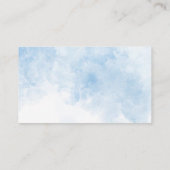 B用の水色ブルーボウのリボン赤ちゃんシャワーブック エンクロージャーカード (裏面)