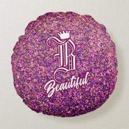 B美しいピンクラウンドピロー ラウンドクッション