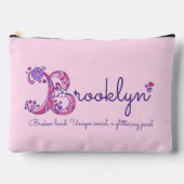 B鉛筆ケースで始まるブルックリンの名前 アクセサリーポーチ (正面)