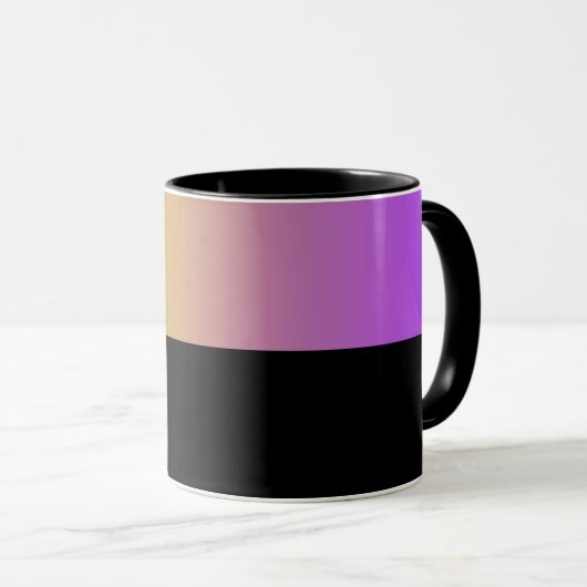 B04 - Tasse mit Gelb Violett Farbverlauf マグカップ (正面右)