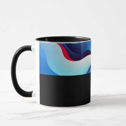 B09 - Tasse mit Rot Blau Farbverlauf  マグカップ (左)