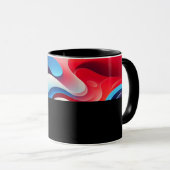 B09 - Tasse mit Rot Blau Farbverlauf  マグカップ (正面右)