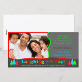 B1笑いすべての方法クリスマスの写真テンプレート シーズンカード (正面/裏面)