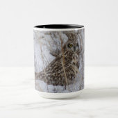 B11雪に浮かぶフクロウ マグカップ (中央)