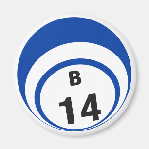 B14ビンゴの球の冷蔵庫用マグネット マグネット