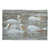 B16 ヌードペリカンが泥の川に 枕カバー (裏面)