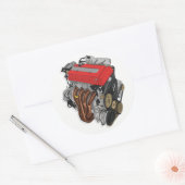 B16bステッカー ラウンドシール (封筒)