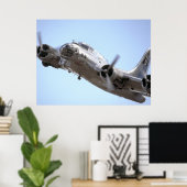 -B17要塞走のポ飛んでいるスターに ポスター (ホームオフィス)