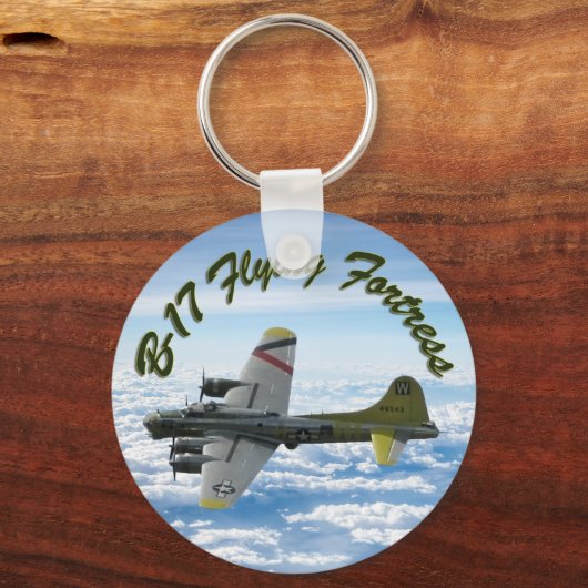 B17要塞飛んでいる第二次世界大戦の爆撃機 キーホルダー (正面)